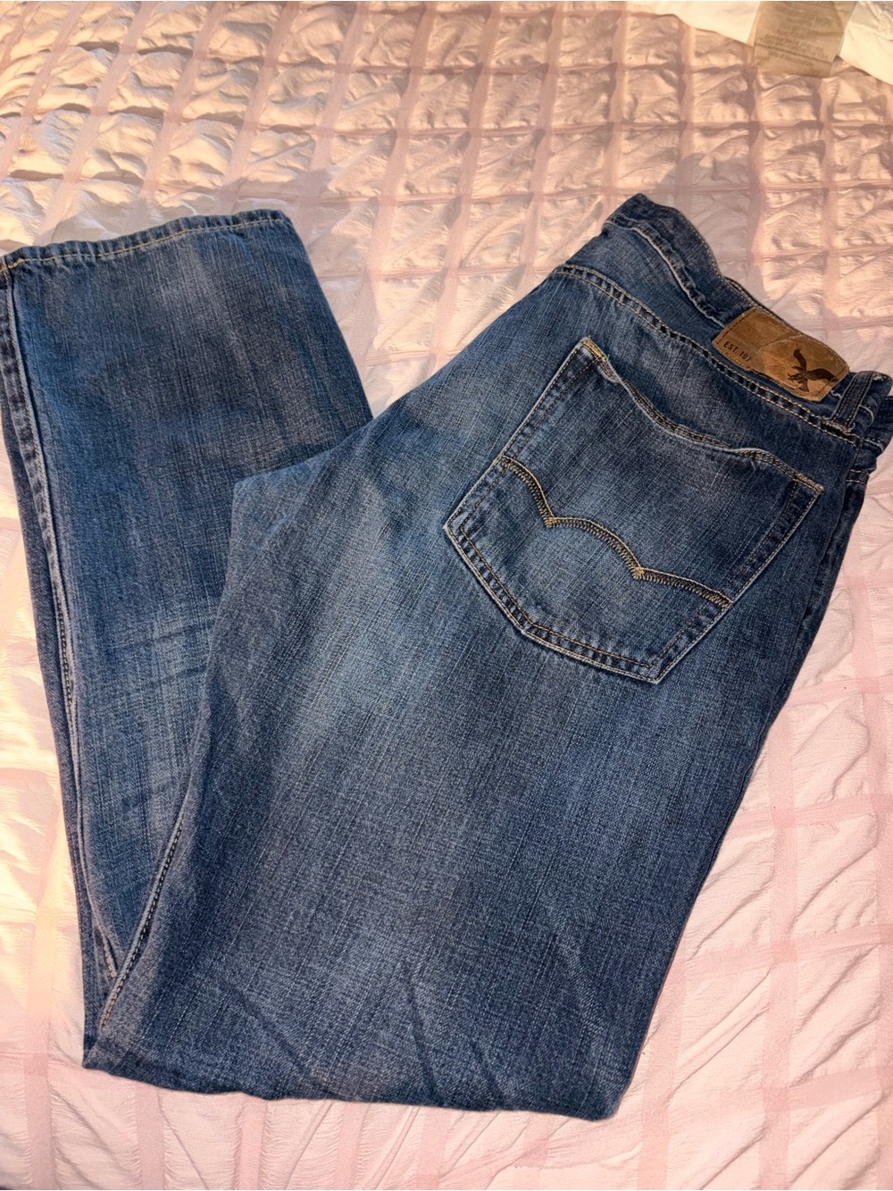 American Eagle Outfitters Men's Medium Blue Straight Jeans
